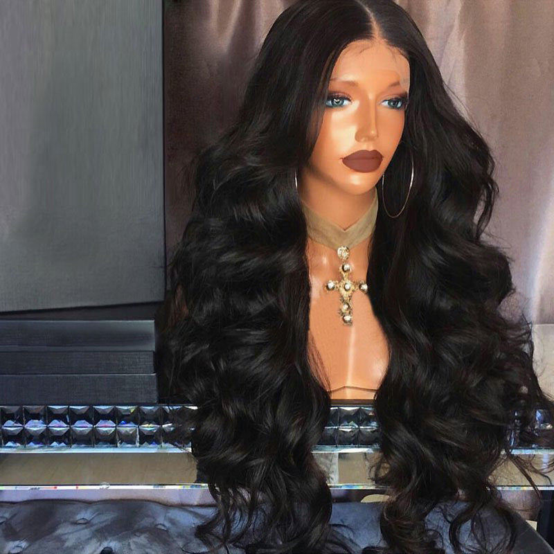 Wig Black Big Wave Ladies Wig Fashion African Curly Hair Customizable Front Lace Wig Wig Black Big Wave Ladies Wig Fashion African Curly Hair Customizable Front Lace Wig
